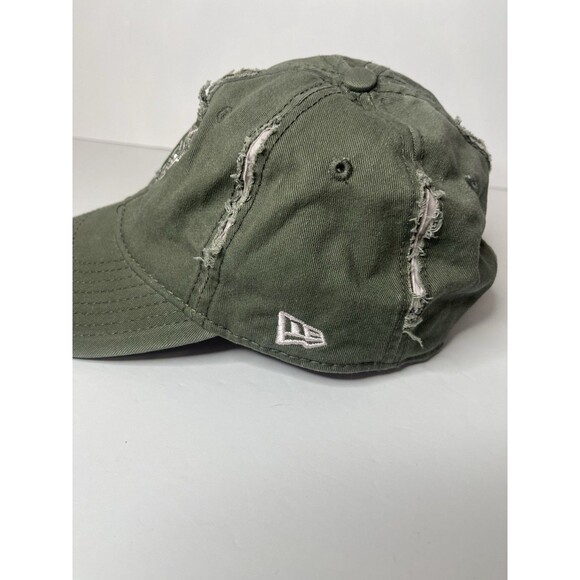 Florida Marlins Women's Olive Green Distressed Light Pink Adjustable Vintage - Picture 3 of 7